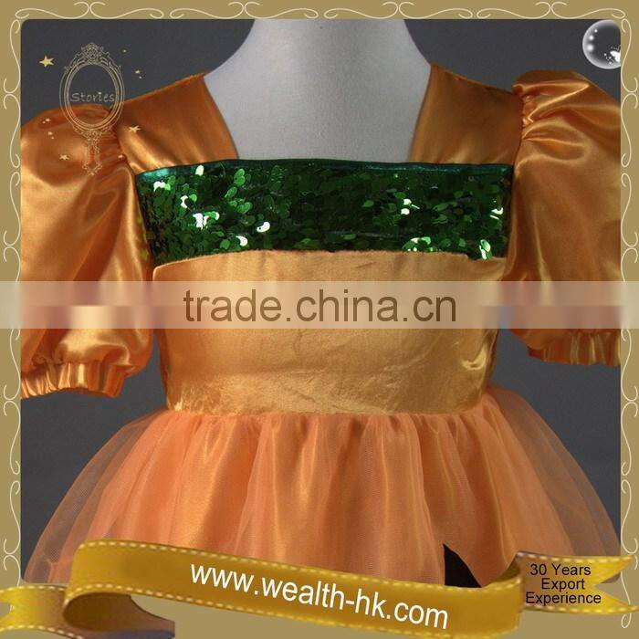 Sweetie Ruffle Halloween Pumpkin Girls Pumpkin Dresses