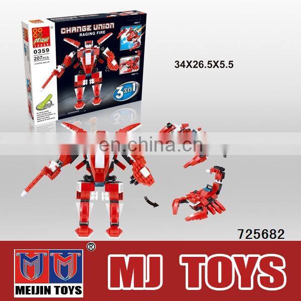 ABS plastic building blocks toys Transforming robot toys plastic connecting toys