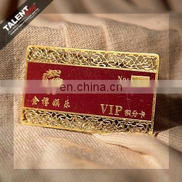 Custom Private Metal Golden Company Business Vip Card For Promotion