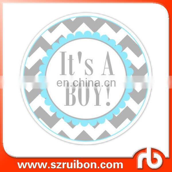 Customized Baby Shower Personalized Round Waterproof Labels Stickers