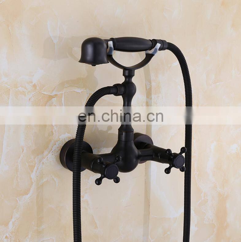 Black Telephone handheld rainfall mixer shower set