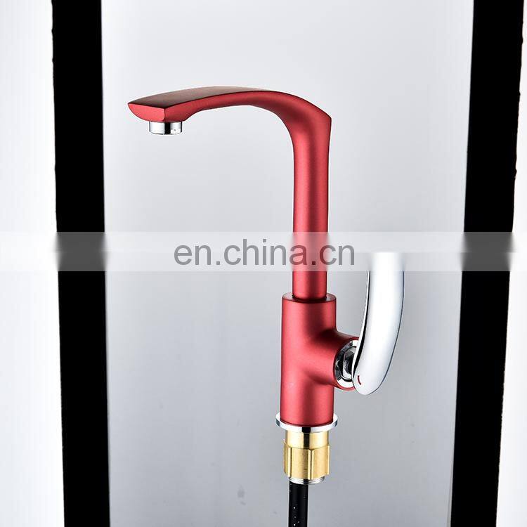 Modern cheap discount brass hot cold water red kitchen basin faucet,water tap