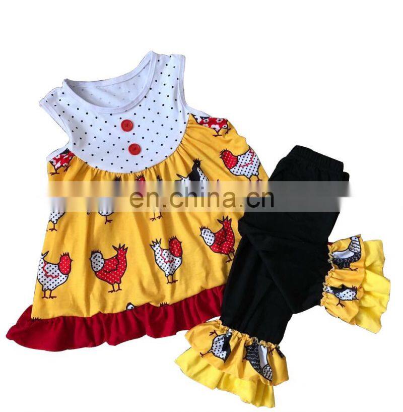 Fashion children girls cheap clothing toddler clothes 2018 baby sets
