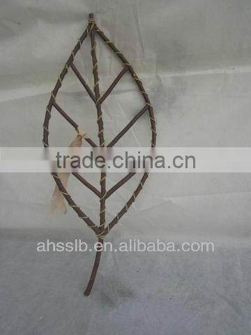 2013 leaves-shaped woven willow wicker home garden office decoration