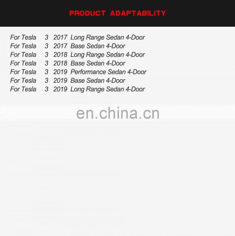 R Style Carbon Fiber Front Bumper Lip for Tesla Model 3 Sedan 4-Door 2017-2019