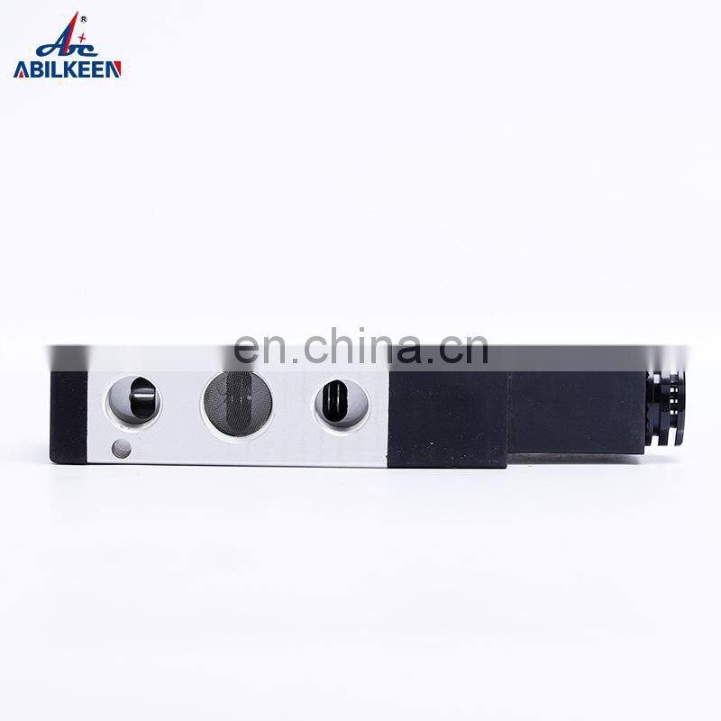 4V Series Electric 5/2 Way Single Coil New Black Body Solenoid Pneumatic Air Control DC12V 24V Automatic Air Valves