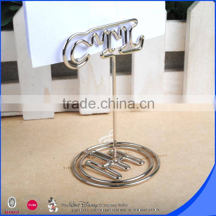 Memo Clip Type and stainless steel Material name card clip