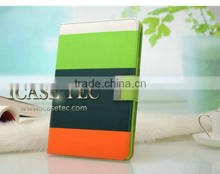 2015 Wholesale Case of China Pretty design wholesale elegant wallet stand case for apple ipad mini with string