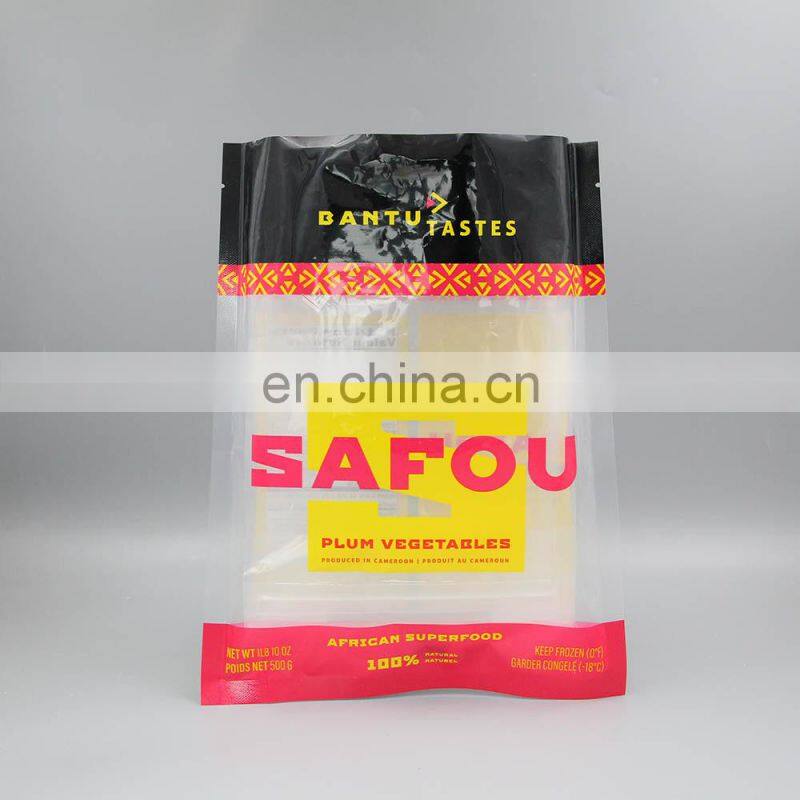 Customized transparent rcpp retort pouch bags for beef chicken meat food packaging
