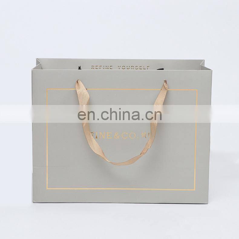 Wholesale custom logo advertising heavy paper shopping bags canvas tote gift bag with string