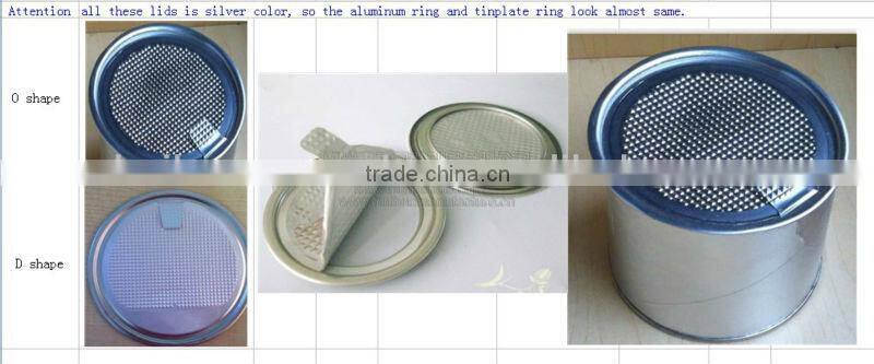 Aluminum Foil Seal Lids Easy Open End