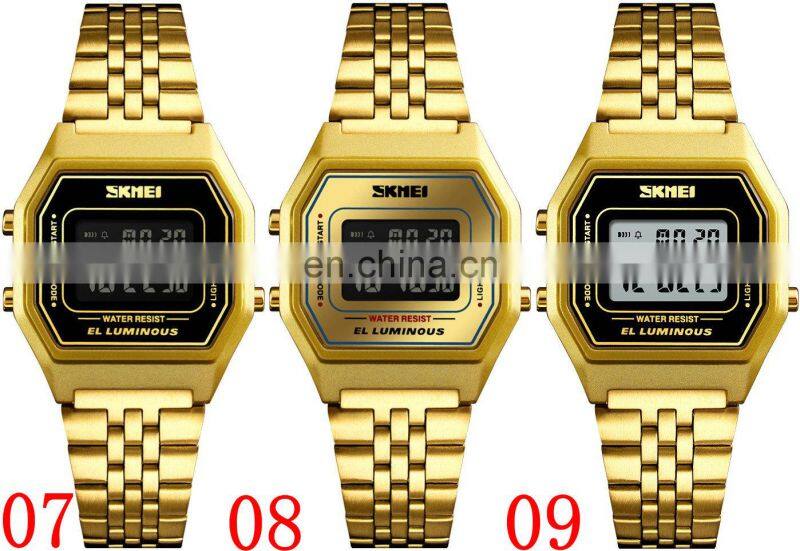 SKMEI 1345 Lady's Fashion&Casual Digital Watch Multi-function Stainless Steel Sport Watch For Women