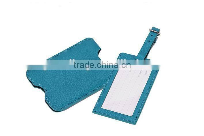 colorful rectangle genuine leather airplane luggage tags travel luggage accessories