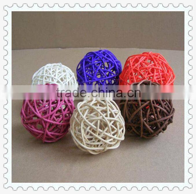 colorful natural rattan ball decorative light