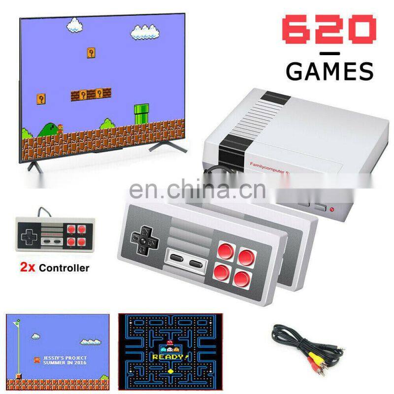 New Arrival Game Console 2.4G wireless classic NES620 video game console with 2 wireless gamepads consola retro 620