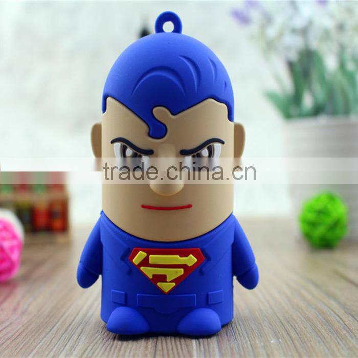 PVC Cartoon superman portable power bank 5200mAh