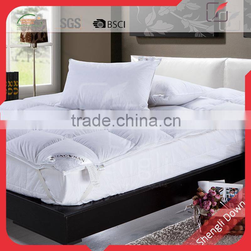 Spring soft duck down cotton home bed topper mattress