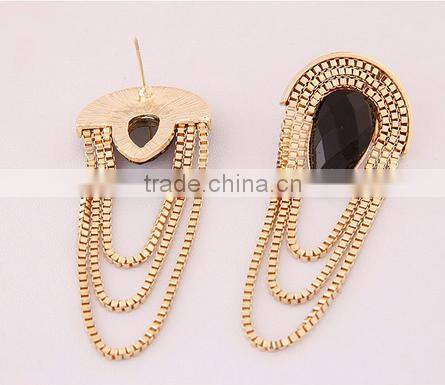 Chinese factory price cheap price high quality chain link tassels earrings