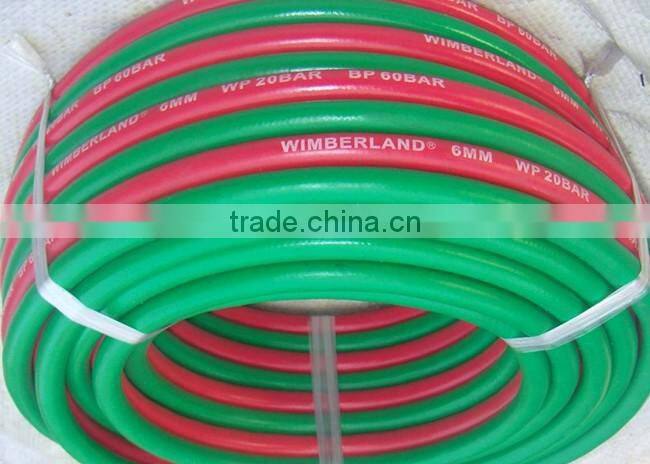 ISO 3821 Certified ID 1/4 Inch 20 Bar Rubber Twin Welding Hose