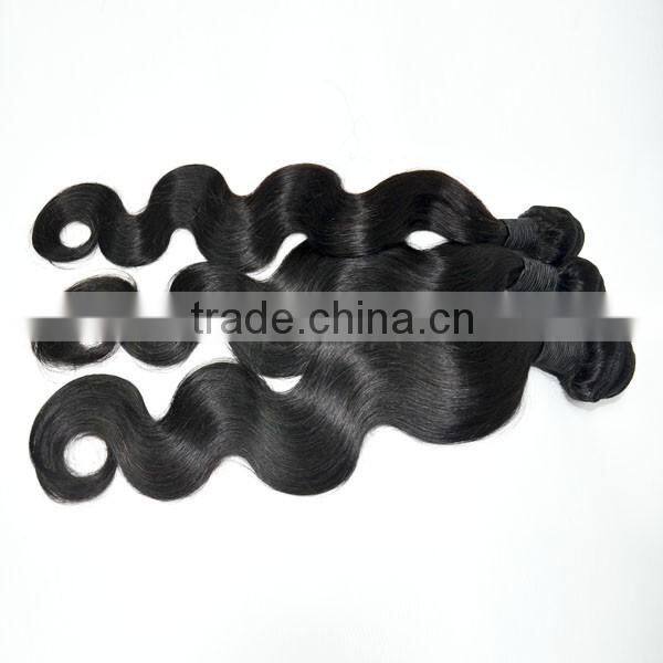 6A long single drawn hair extension 1b vigin indian hair with full cuticles