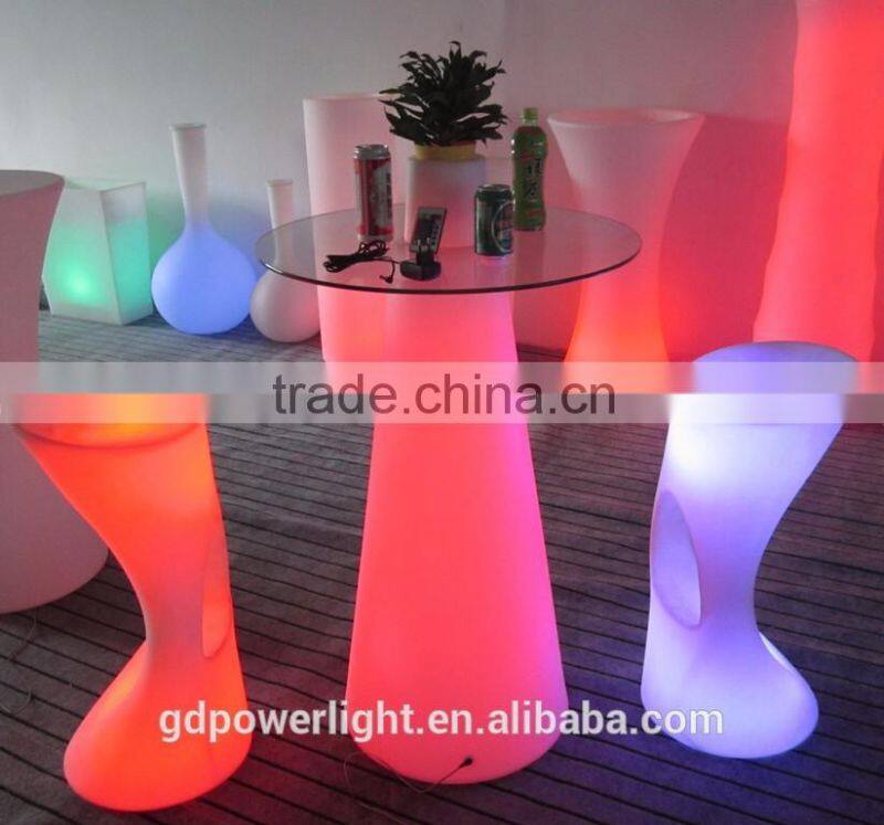 New PE Plastic Bar Table with Solar LED lights & remote control YXF-50120S