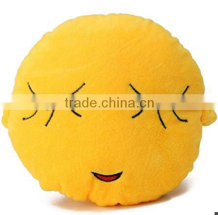 Free sample of shy emoji pillow/whatsapp emoji pillow/soft toy emoji/emoji plush toy