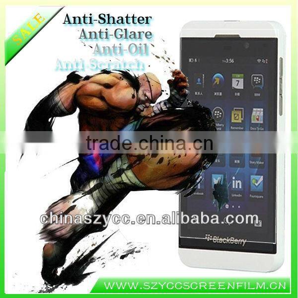 4-6H Hardness Blackberry Stickers Factory Supply New Products 2013 Anti-shock Screen Protection For Blackberry Z10
