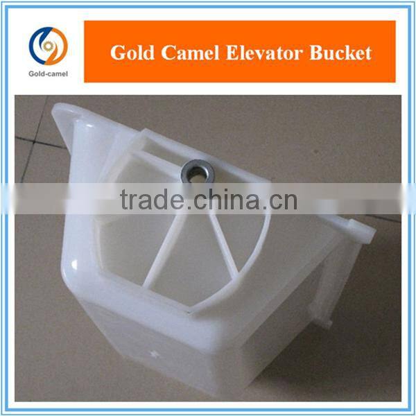 Link chain elevator bucket