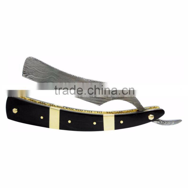 Damascus Solid blade razor (custom handmade)