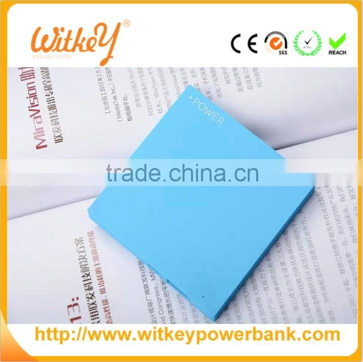 2016 ultra thin credit card size power bank battery charger