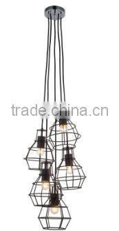 Modern Design Decorative Black Meteor Shower Metal Water Drop Pendant Lights for Kitchen