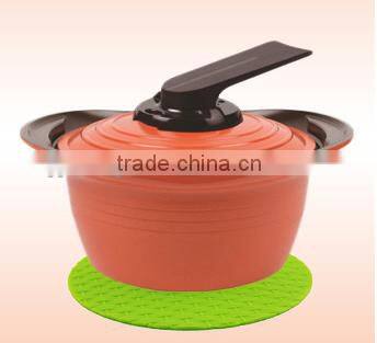 Hot sale FDA and LFGB food grade colorful Round shape non-sick silicone table mat & silicone placemat