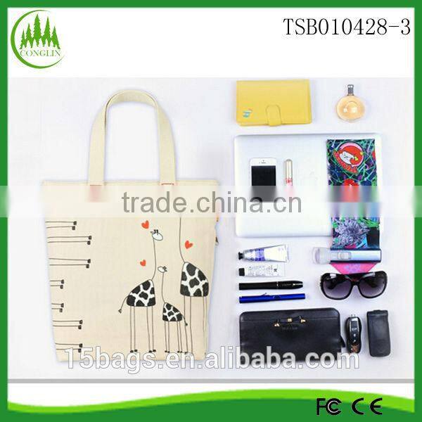 New product for 2014 fashion latest cute women canvas packaging bags