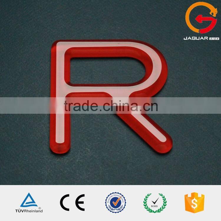 Manufacturer custom jaguar outdoor letter sign clear acrylic alphabet letter