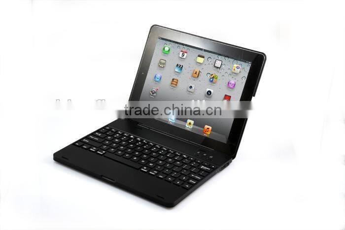 Clamshell wireless Bluetooth keyboard case for iPad234 with 4000mah battery,rechargable folio calmshell Bluetooth keyboard