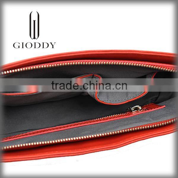 Red color Gioddy 2016 China factory cheap price shoulder bag fashion