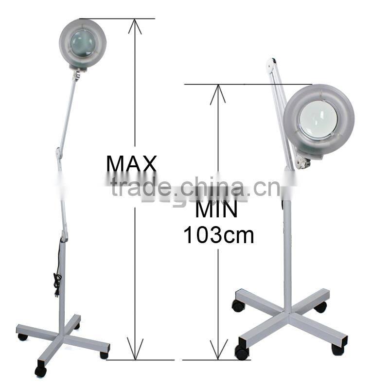 5X Magnifying Lamp Rolling Floor Stand salon facial steamer