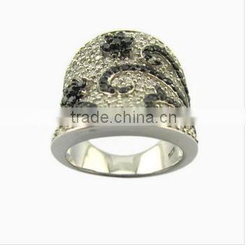 fashion factory direct silver men ring/plating rhodium ring