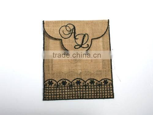 Burlap Natural wedding Invitation