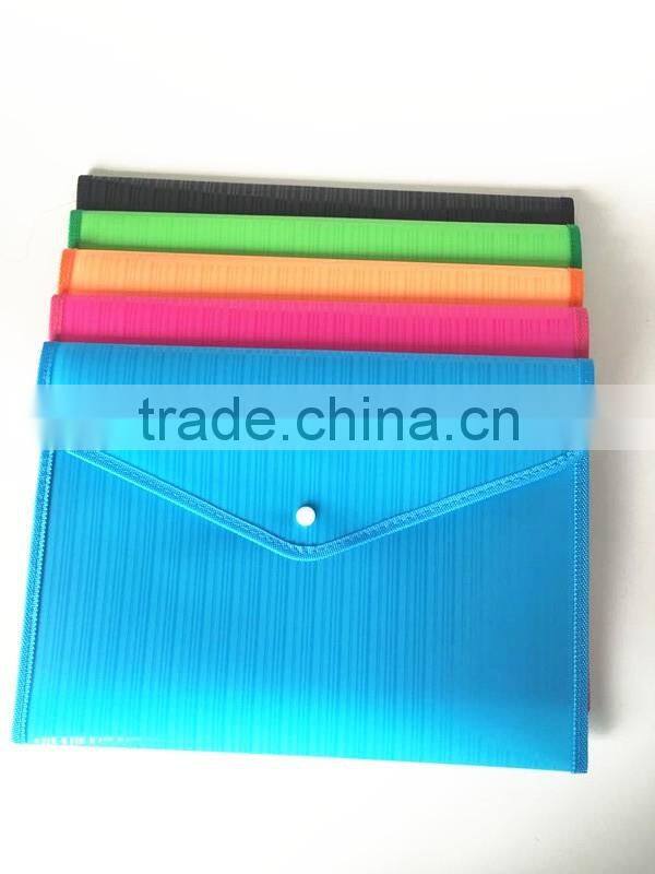 2016 New Fashion Factory Price A4, A5 File Pocket with Button