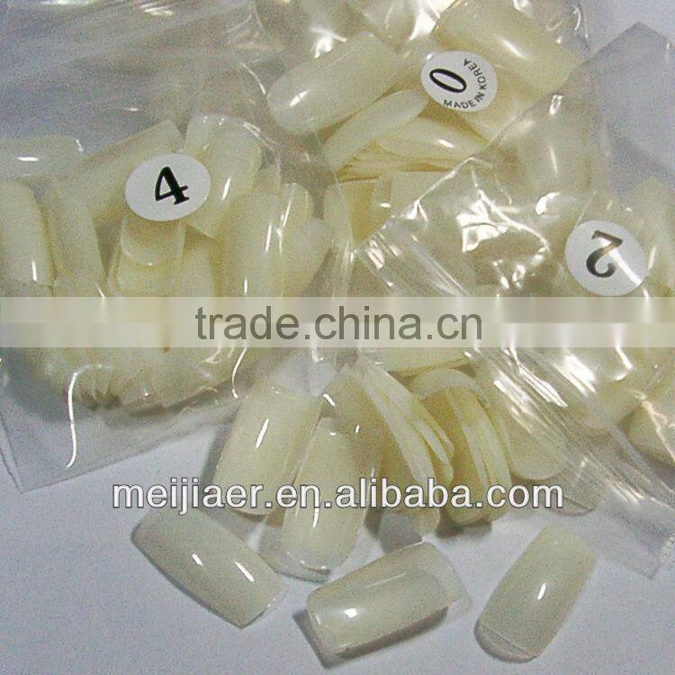 ABS false nail tips design 10 sizes each 50 pcs per bag