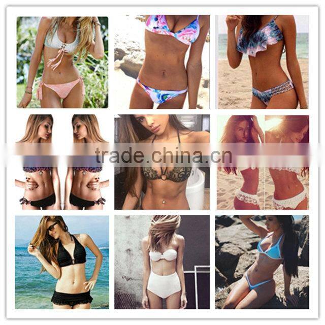 women's sexy swimwear bikinis Rose Red Hoop printed flower bikini