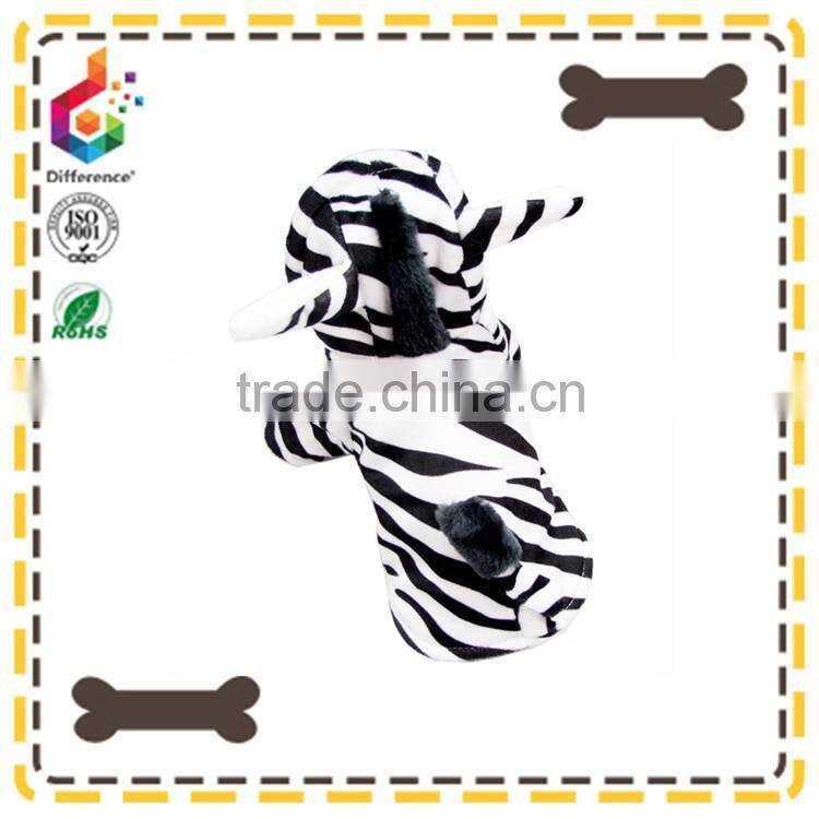 thicken new collection zebra pattern clothes of dog