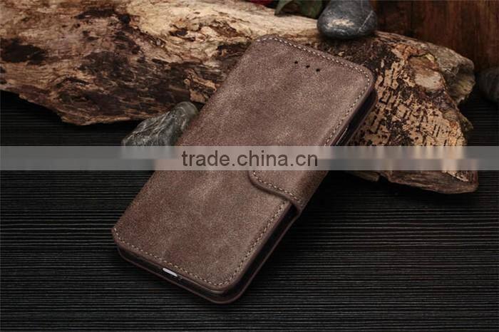 2016 magnetic flip wallet retro leather case for iphone 6 6s 4.7