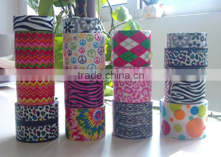 Green colored stripes print duct tape for wholesale