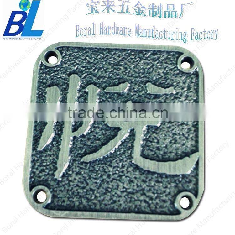 Custom gold fashion decorative metal nameplates