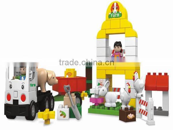 ABS funny 70pcs gold kids building block