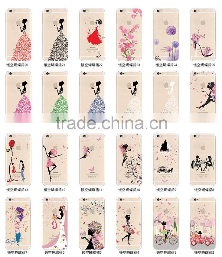 custom printed phone case TPU raised phone case for iphone6