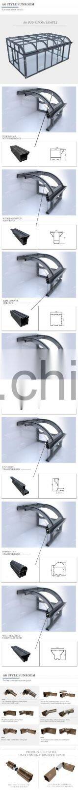 A6 deft design and elegant shape aluminium greenhouse/sun lounge