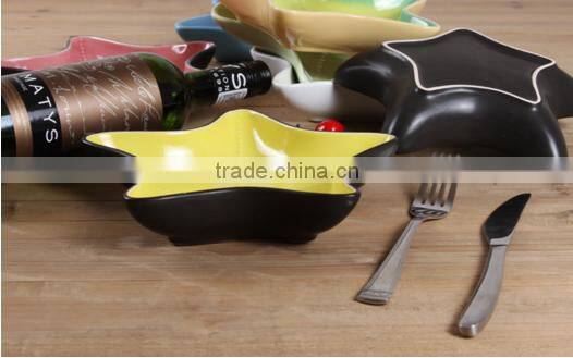 Lovely Fashion Candy Colors Sea Star Glaze Ceramic Bowl #we6